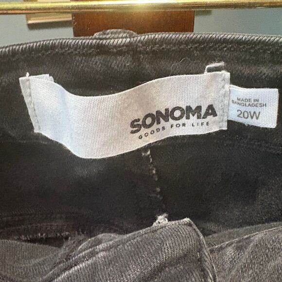Plus Size Women's Vintage Style Sonoma Faded Black Straight Jeans size 20W - Picture 6 of 7